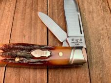 Canal Street Cutlery for Rigid Gunstock Jack Amber Carved Stag Bone.  