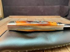 Canal Street Cutlery for Rigid Gunstock Jack Amber Carved Stag Bone.  