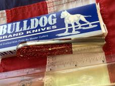 Bulldog Brand, HAND MADE -Single Blade Barlow with Orangish Sparkle Handles - NOS