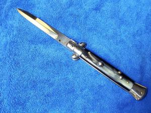 New 9'' Italian Stiletto Brazilian Horn Bayonet Blade by Giovanni Beltrame Maniago Italy 1