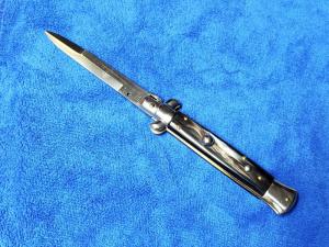 New 9'' Italian Stiletto Brazilian Horn Bayonet Blade by Giovanni Beltrame Maniago Italy 2