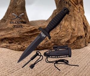 Master USA MU-1141BK FIXED BLADE KNIFE 6.75" OVERALL HARD SHEATH FERRAL ROD New