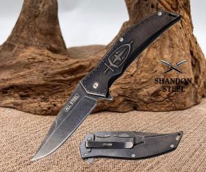 Knife MTECH 8.50" Overall Spring Assisted Knife Stonewashed Liner Lock MT-A1096S