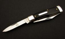 Great Eastern Cutlery #44 Buffalo Jack PPP Gunstock Pattern Knife Gabon Ebony GEC