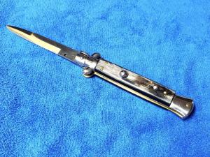 New 9'' Italian Stiletto Brazilian Horn Bayonet Blade by Giovanni Beltrame Maniago Italy 4