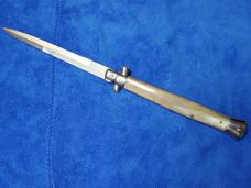 New 13'' Stiletto Blonde/French Tip Horn Bayonet Blade "Waspy Shape" by Renzo Beltrame Maniago Italy