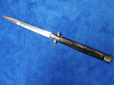 New 13" Italian Stiletto Black Horn Bayonet Blade by Giovanni Beltrame for SKM Maniago Italy