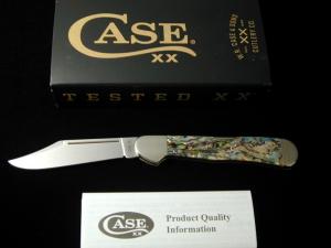 Case xx Smooth Genuine Abalone Mini Copperlock Knife 12020 USA Made NIB 81749L SS