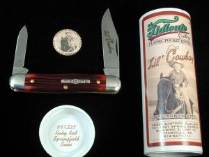 Great Eastern Cutlery GEC Ruby Red Springfield Bone Lil Cowboy Stockman Knife NIT 661225 Made USA