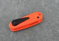 Colonial 216 Auto USA Made 3 1/4" closed ABS Orange Handle Oxygen Tank Key Pocket Clip Factory Mint