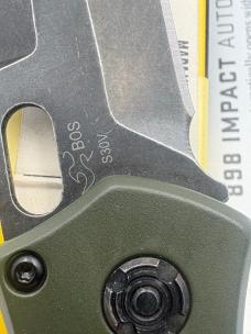 Buck Impact Push Button Auto Knife 0898GRS Sliding Safety Lock New In Box Made In USA Discontinued