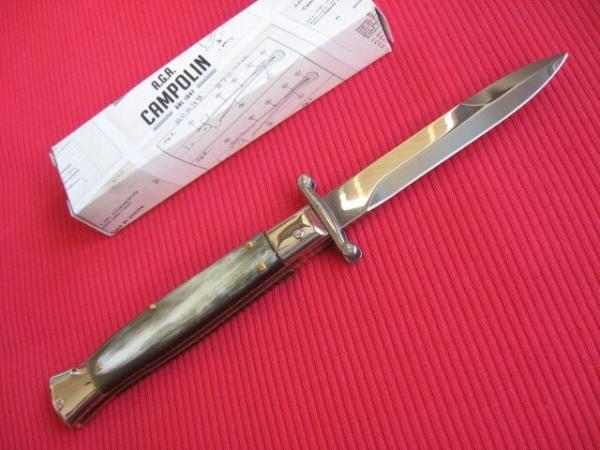 Italian Limited Edition Manual Open Swing Guard Stiletto Knife - A.G.A CAMPOLIN Italy