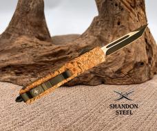 Templar Slim Saddle Tan Tanto OTF Pocket Knife