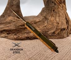 Templar Slim Saddle Tan Tanto OTF Pocket Knife