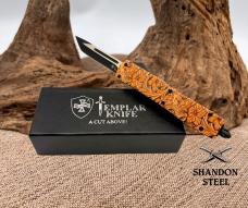 Templar Slim Saddle Tan Tanto OTF Pocket Knife