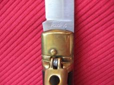 Vintage Italian Brazilian Horn Large Size Leverlock Switchblade Knife - Mint in Box!