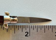 Rare Miniature Switchblade Knife, Ebony Wood Scale, Original Keychain, Italy