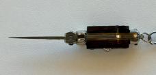Rare Miniature Switchblade Knife, Ebony Wood Scale, Original Keychain, Italy