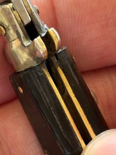 Beautiful 1960’s Horn Miniature Switchblade Knife, Swedge Blade Grind, Italy