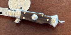 Beautiful 1960’s Horn Miniature Switchblade Knife, Swedge Blade Grind, Italy