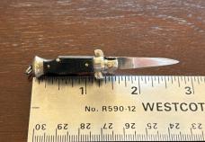 Beautiful 1960’s Horn Miniature Switchblade Knife, Swedge Blade Grind, Italy