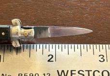 Beautiful 1960’s Horn Miniature Switchblade Knife, Swedge Blade Grind, Italy