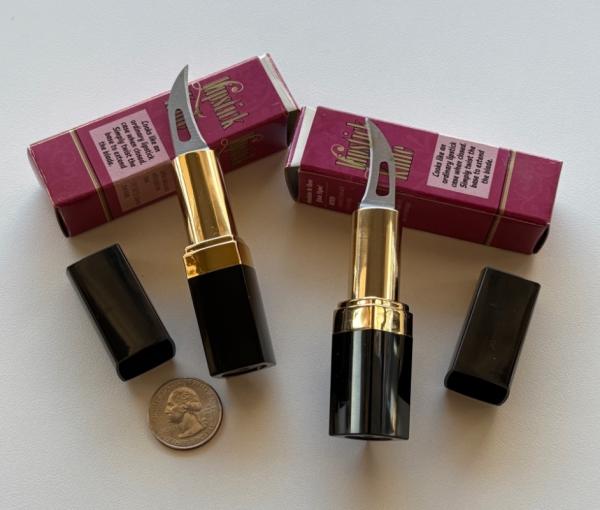 Vintage United Cutlery Lipstick Twist Out Mini Knife, Taiwan, Unused Vintage United Cutlery Lipstick Twist Out Mini Knife, Taiwan, Unused