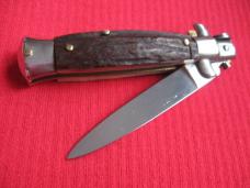 Oreste Dibon Italian 14cm. Stag STILETTO Switchblade Knife - New Old Stock