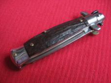 Oreste Dibon Italian 14cm. Stag STILETTO Switchblade Knife - New Old Stock