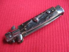 Oreste Dibon Italian 14cm. Stag STILETTO Switchblade Knife - New Old Stock