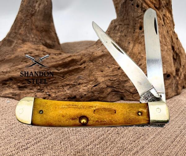 Case XX USA 5254 Vintage 1986 Trapper Folding Pocket Knife - GENUINE STAG (04) Case XX USA 5254 Vintage 1986 Trapper Folding Pocket Knife - GENUINE STAG (04)