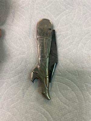 Remington UMC Nehi Advertising Knife Woman’s Leg Figural Opener – Repair