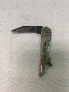 Remington UMC Nehi Advertising Knife Woman’s Leg Figural Opener – Repair