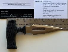 Vintage Blackjack Highland Dirk Push Dagger Knife, Japan, Original Sheath, Unused 