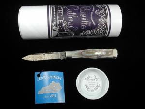 Titusville Cutlery Black Lip Pearl Lexingtonian Coffin Jack Damascus Knife 1 of 15 COA USA Made