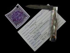 Titusville Cutlery Black Lip Pearl Lexingtonian Coffin Jack Damascus Knife 1 of 15 COA USA Made