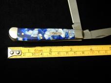 Case xx Smooth Blue Crackle Kirinite Mini Trapper Knife 50725 USA Made 2024 10207 SS