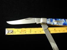 Case xx Smooth Blue Crackle Kirinite Mini Trapper Knife 50725 USA Made 2024 10207 SS