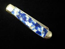 Case xx Smooth Blue Crackle Kirinite Mini Trapper Knife 50725 USA Made 2024 10207 SS