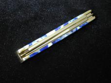 Case xx Smooth Blue Crackle Kirinite Mini Trapper Knife 50725 USA Made 2024 10207 SS