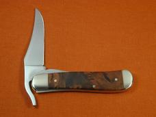 Case xx Smooth Brown Maple Burl Wood Russlock Knife 64068 USA Made NIB 71953L SS 2023