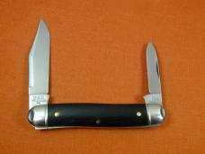 Great Eastern Cutlery GEC Smooth Black Ebony Wood Lil Cowboy Stockman Knife NIT 661225 Made in USA
