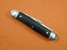 Great Eastern Cutlery GEC Smooth Black Ebony Wood Lil Cowboy Stockman Knife NIT 661225 Made in USA