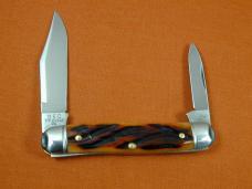 Great Eastern Cutlery GEC Amber Worm Groove India Bone Lil Cowboy Stockman Knife NIT 661225 Made USA