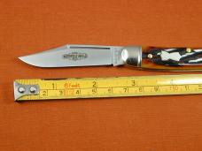 Great Eastern Cutlery GEC Amber Worm Groove India Bone Lil Cowboy Stockman Knife NIT 661225 Made USA