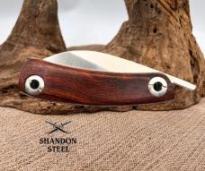 Sheepsfoot Folding Hunting Knife Tactical Survival Camping D2 Steel Wood Handle
