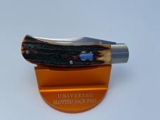 SACRED BEAR "TORY UTT" CUSTOM AMBER STAG MODIFIED TRAPPER CPM 154 KNIFE