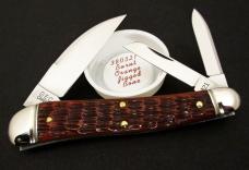 Great Eastern Cutlery Northfield #38 English Splitback Whittler Burnt Orange Jigged Bone GEC 380321