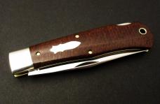 Great Eastern Cutlery #42 Missouri Trader Lockback Brown Burlap Micarta GEC 421125LB