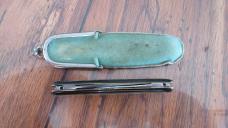 VERY RARE c. 1800's EDWARD ZINN Germany Two Blade Assisted Pull GADGET Knife w/Original Knife Purse